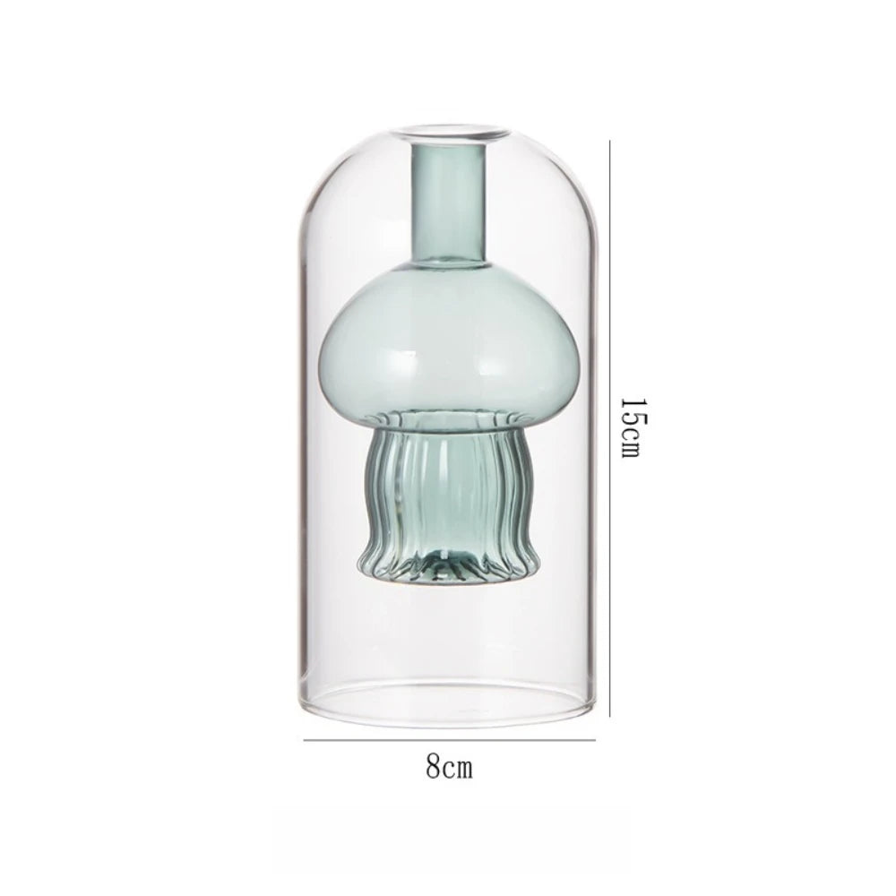 diffuseur huiles essentielles moderne forme champignon transparent vert marron rose bleu