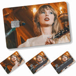 autocollants adhésifs cartes bancaires personnalisées danseur scène espoir bleu clair moderne amovibles