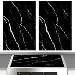 tapis protection plaque cuisson silicone respectueux environnement noir motif géométrique moderne 78cm 52cm