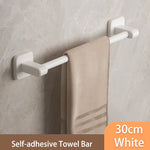porte serviettes mural adhésif alliage aluminium noir moderne salle bain sans perçage fixe plastique