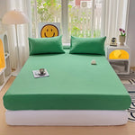 drap plat coton lavé uni moderne lit double grande taille confort doux maison