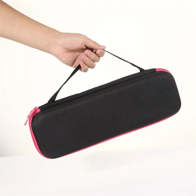 brosse cheveux électrique noir rose toile moderne réutilisable sac rangement polyester poignée