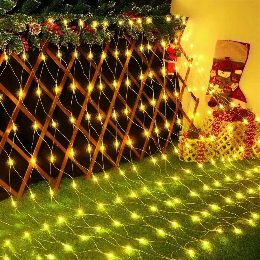 Guirlande lumineuse maille LED blanc froid pour mariage
