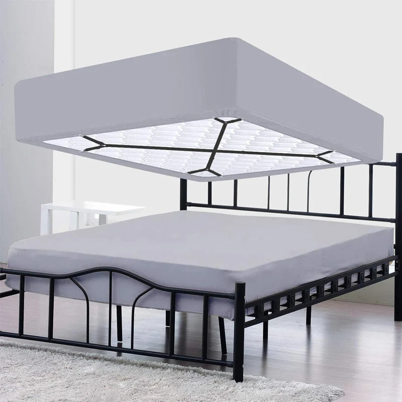 sangles élastiques ajustables clips métalliques maintien draps lit noir modernes 70cm 280cm