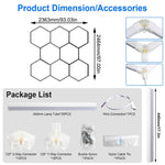 plafonnier led blanc moderne forme hexagonale nid d'abeille salon salle conférence