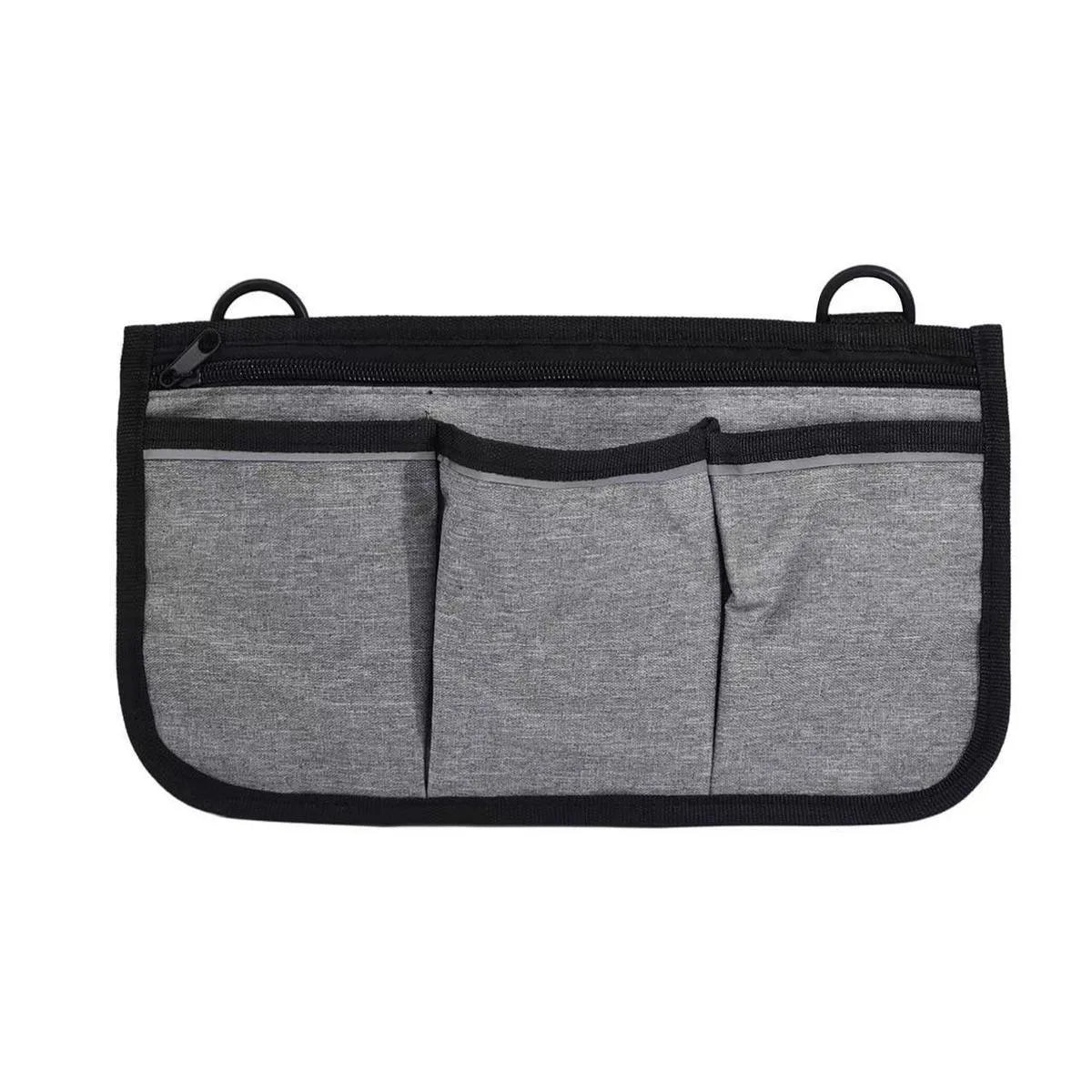 sac main noir quilted pratique clips trois poches zip réfléchissant