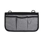 sac main noir quilted pratique clips trois poches zip réfléchissant