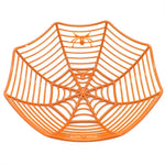 panier décoratif halloween toile d'araignée orange vert noir violet respectueux environnement multiple utilisations