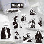 sticker anime bleach personnages textes adhésifs collection noirs blancs bricolage téléphone portable