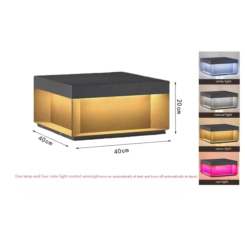 lampe solaire led moderne clôture extérieure noir mat étanche 249 flux lumineux 11w 3mètres
