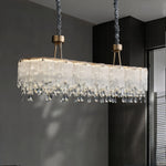 lampe suspendue moderne élégante verre transparent gouttes roses led 6000k 4000k 3000k