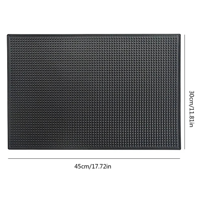 tapis bar moderne noir perforé respectueux environnement adhésif 30x45cm durable imperméable