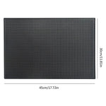 tapis bar moderne noir perforé respectueux environnement adhésif 30x45cm durable imperméable