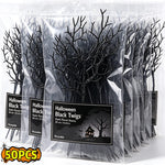 branches artificielles noires décoration halloween intérieur branche naturelle opacité adhésif vase table