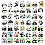sticker mignon dessin animé panda motifs variés adhésifs waterproof transparents collection multiple usage unique