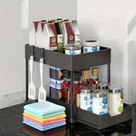 rangements étagères cuisine blanc noir modernes crochets salle bain multifonctionnels