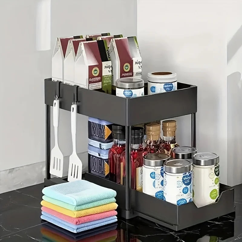 rangements étagères cuisine blanc noir modernes crochets salle bain multifonctionnels