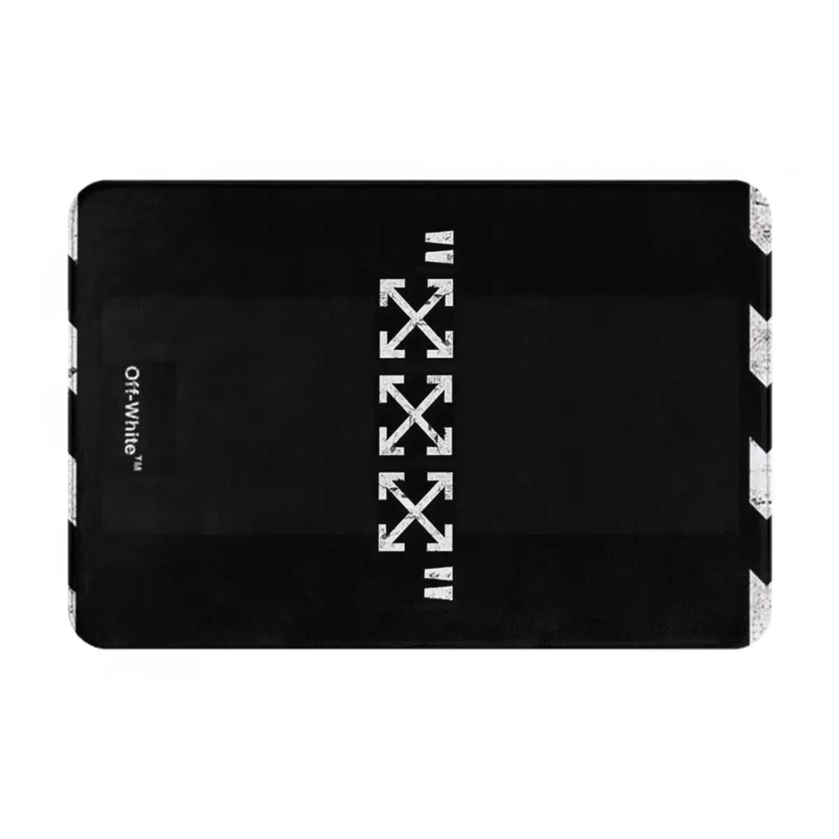tapis bain noir blanc arrows imperméable antidérapant adhésif moderne minimaliste