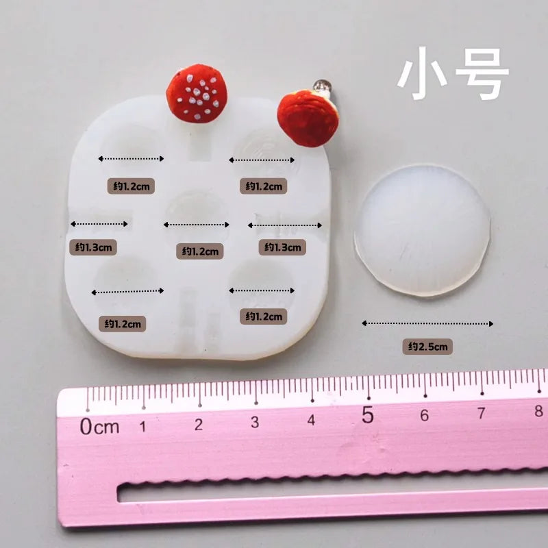 moules silicone forme champignons deco gâteau fondant argile polymère artisanat jouets faits main