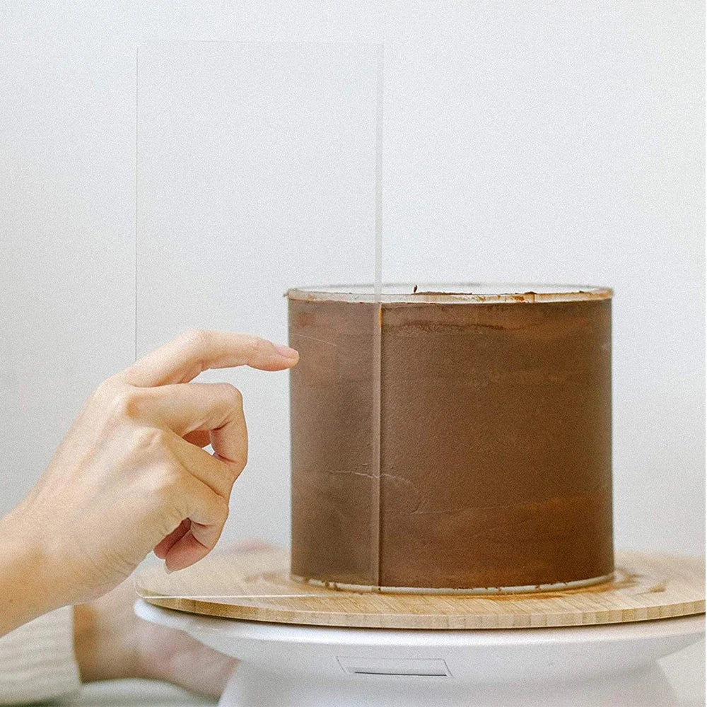 peigne éplucheur gâteau transparent acrylique outil pâtisserie lisse crème glaçage 10 12 14 inch