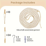 cadre mural photos bois boho rustique clips beige blanc simple geometric