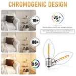 ampoule led filament doré 2700k blanc chaud e14 220v 0.5w transparent moderne 25000h