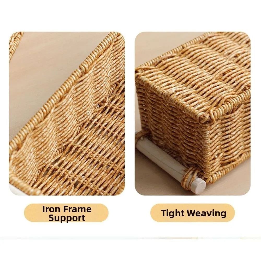 panier rangement tressé bois clair bohème organisation réutilisable respectueux environnement