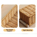 panier rangement tressé bois clair bohème organisation réutilisable respectueux environnement