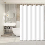 rideau douche blanc minimaliste moderne opaque éva respectueux environnement