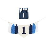 guirlande festivite couronne numerale deco chambre enfant motif pompon boho couleur neutre festive