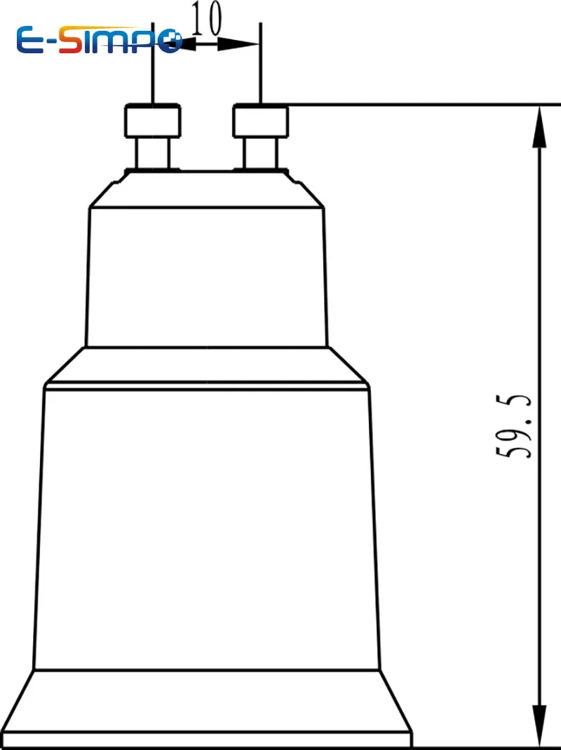 adaptateur gu10 e26 e27 blanc doré moderne 220v 3a lisse 595mm haute