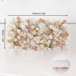 arche décorative mariage fleurs artificielles blanc rose clips chaînes extérieur classique événement anniversaire