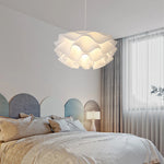 lampe suspendue moderne plissé blanc chambre salon salle manger