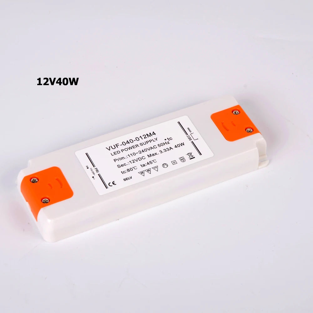 transformateur led ultrafin 12v 24v blanc orange moderne terminal blocks 12w 15w 30w 50w