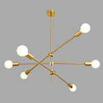 chandelier moderne or noir led suspension salon cuisine industrielle minimaliste