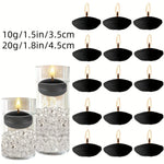 bougies flottantes noires rondes 10g 20g 1.5pouce 1.8pouce minimaliste fil vases table mariage
