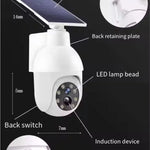 caméra solaire led blanc moderne fixation panneau solaire lampe interrupteur arrière dispositivo induction