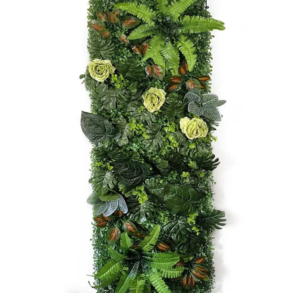 décoration murale plante artificielle feuilles fleurs naturelle extérieure intérieure accrochable verte brune rouge rose