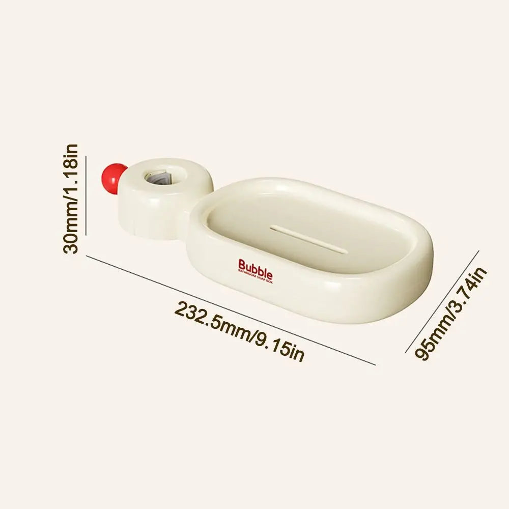 porte savon coulissant clips réglable blanc rose jaune moderne salle bain auto drainant