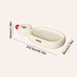 porte savon coulissant clips réglable blanc rose jaune moderne salle bain auto drainant