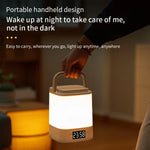lampe portable rechargeable télécommande horloge digitale moderne minimaliste lumière blanche