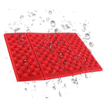 tapis sol pliable perforé vert olive bleu rouge violet moderne
