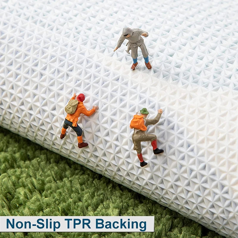 tapis bain feuilles vertes fond blanc absorbant antidérapant doux microfibre moderne salle bain