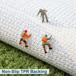 tapis bain feuilles vertes fond blanc absorbant antidérapant doux microfibre moderne salle bain