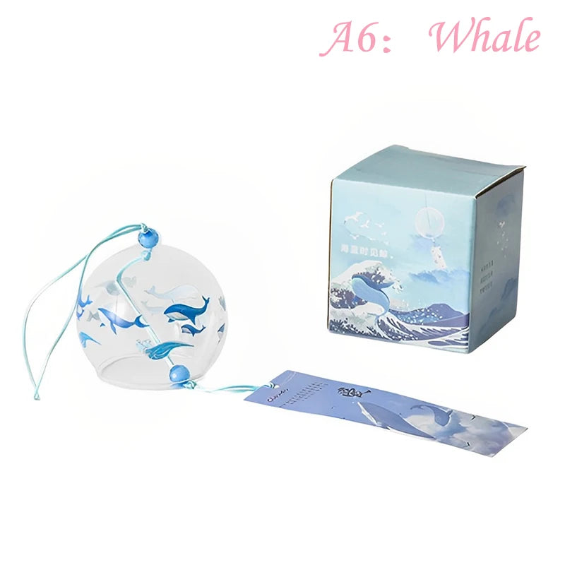 cloche vent japonaise transparente poissons floral ruban maison spa cuisine traditionnelle