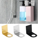 distributeur savon liquide mural transparent bleu rose pâle moderne adhésif imperméable taille réglable