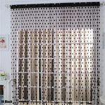 rideau decoratif franges coeurs motifs romantique translucide salon chambre moderne