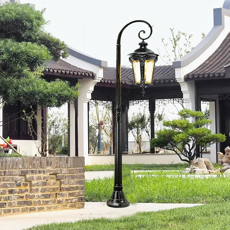 lampe rue led noir bronze classique vintage ip65 alu flux lumineux moderneextérieur