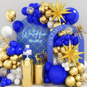 décoration festive ballons bleu or élégants événements mariage anniversaire baby shower graduation