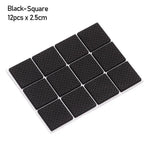 protecteurs sol feutre anti dérapant adhésifs mousse eva noirs blancs marrons ronds utilitaires 2.5cm